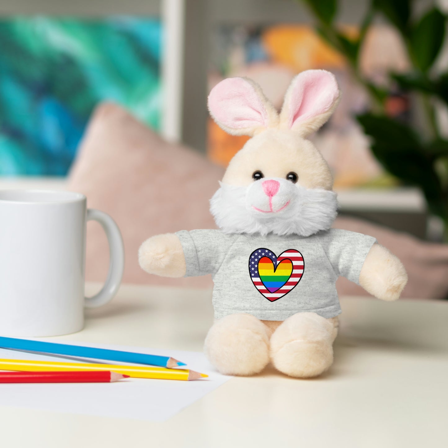 Rainbow Flag Stuffed Animals with Tee Shirt | LGBTQ Pride Valentines Day