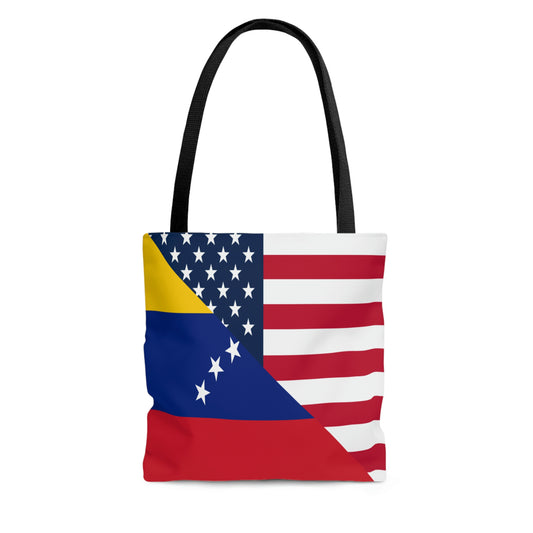 Venezuela American Flag Half Venezuelan USA Tote Bag | Shoulder Bag