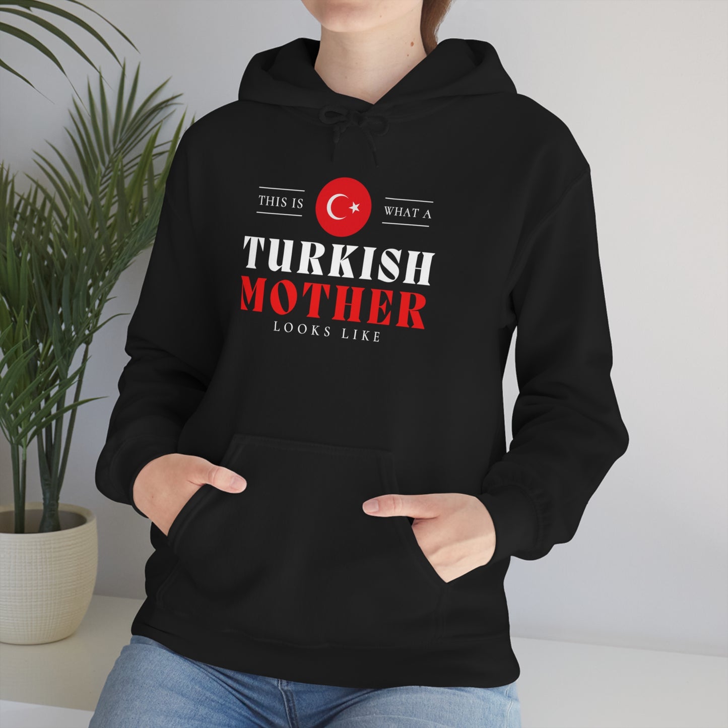 Turkish Mother Looks Like Flag Turkey Mothers Day Hoodie | Unisex Pullover Hooded Sweatshirt