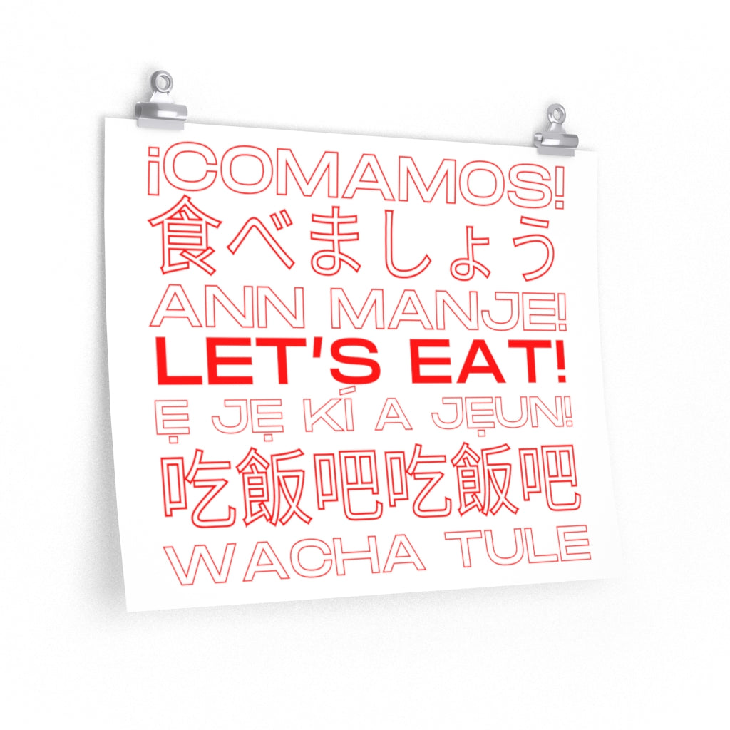 Let’s Eat Premium Matte horizontal posters