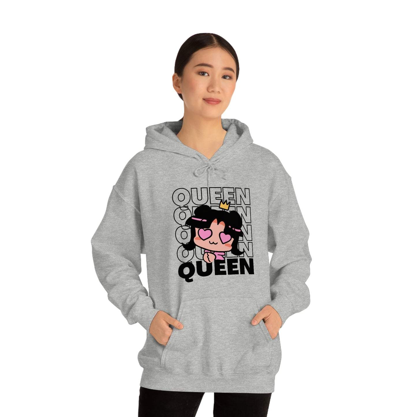 Anime Queen Royalty Crown Hoodie | Unisex Pullover Hooded Sweatshirt