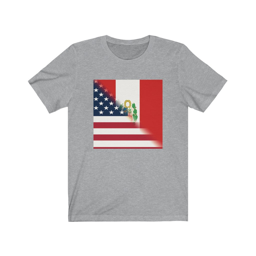 Half Peru - America Flag Tee | United States Peruvian Clothing