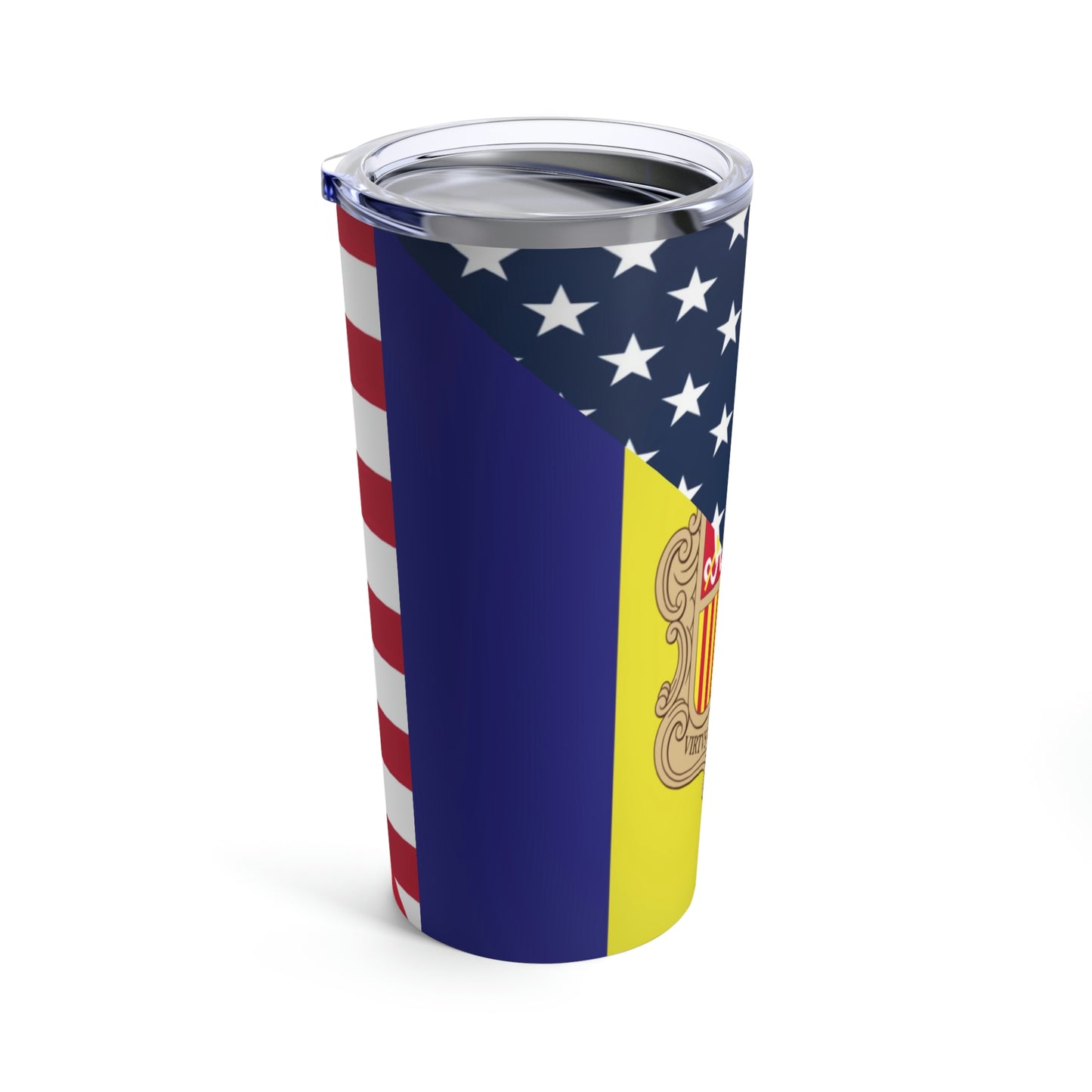 Andorra American Flag Andorran USA Tumbler 20oz