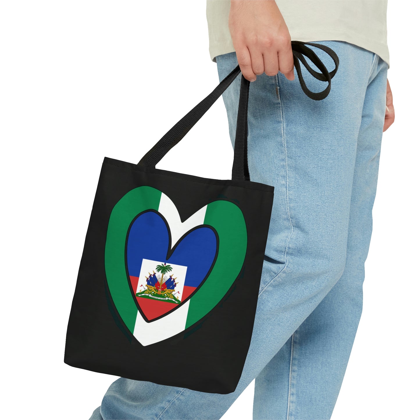 Nigerian Haitian Flag Inner Heart Nigeria Haiti  Tote Bag | Shoulder Bag