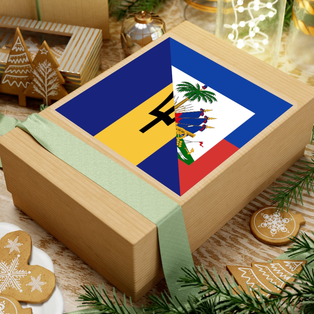 Barbados Haiti Flag Sticker | Bajan Haitian Stickers