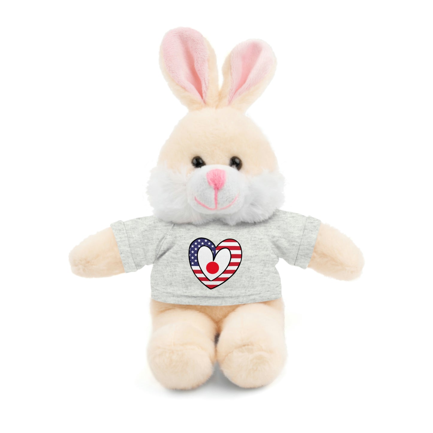 Japanese American Valentines Day Gift Stuffed Animal | Japan USA Flag Toy