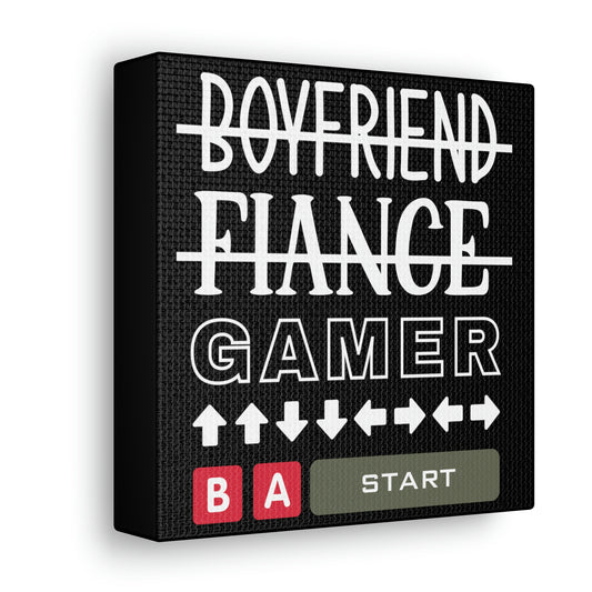 Boyfriend Fiance Gamer Canvas Gallery Wraps | Wall Art