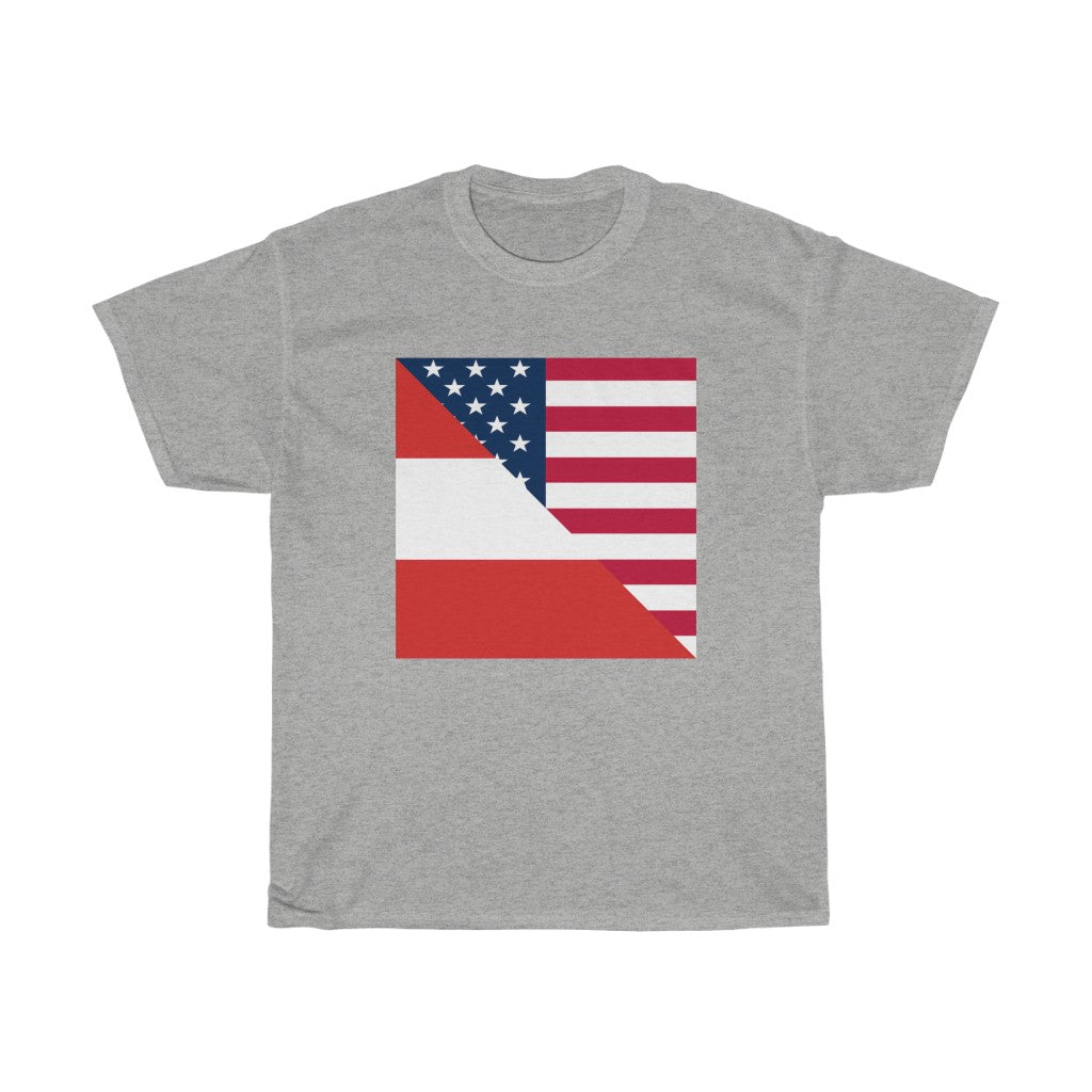 Austrian American Flag T-Shirt | Unisex Austria USA Tee