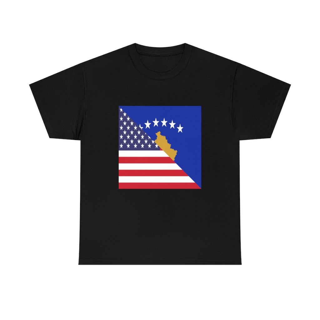 Kosovo American Flag Shirt | Unisex Kosovar USA Men Women TShirt