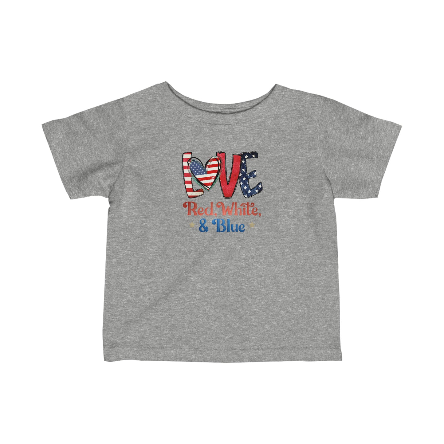 Toddler Love Red White And Blue Toddler Tee Shirt