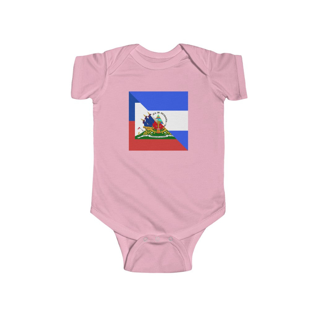 Newborn Haiti - Nicaragua Flag | Half Haitian Nicaraguan Baby Boy Girl