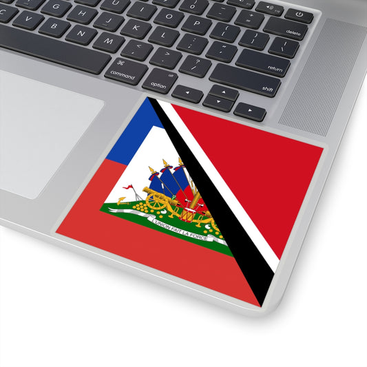 Trinidad Haiti Flag Sticker | Trinidadian Haitian Trini