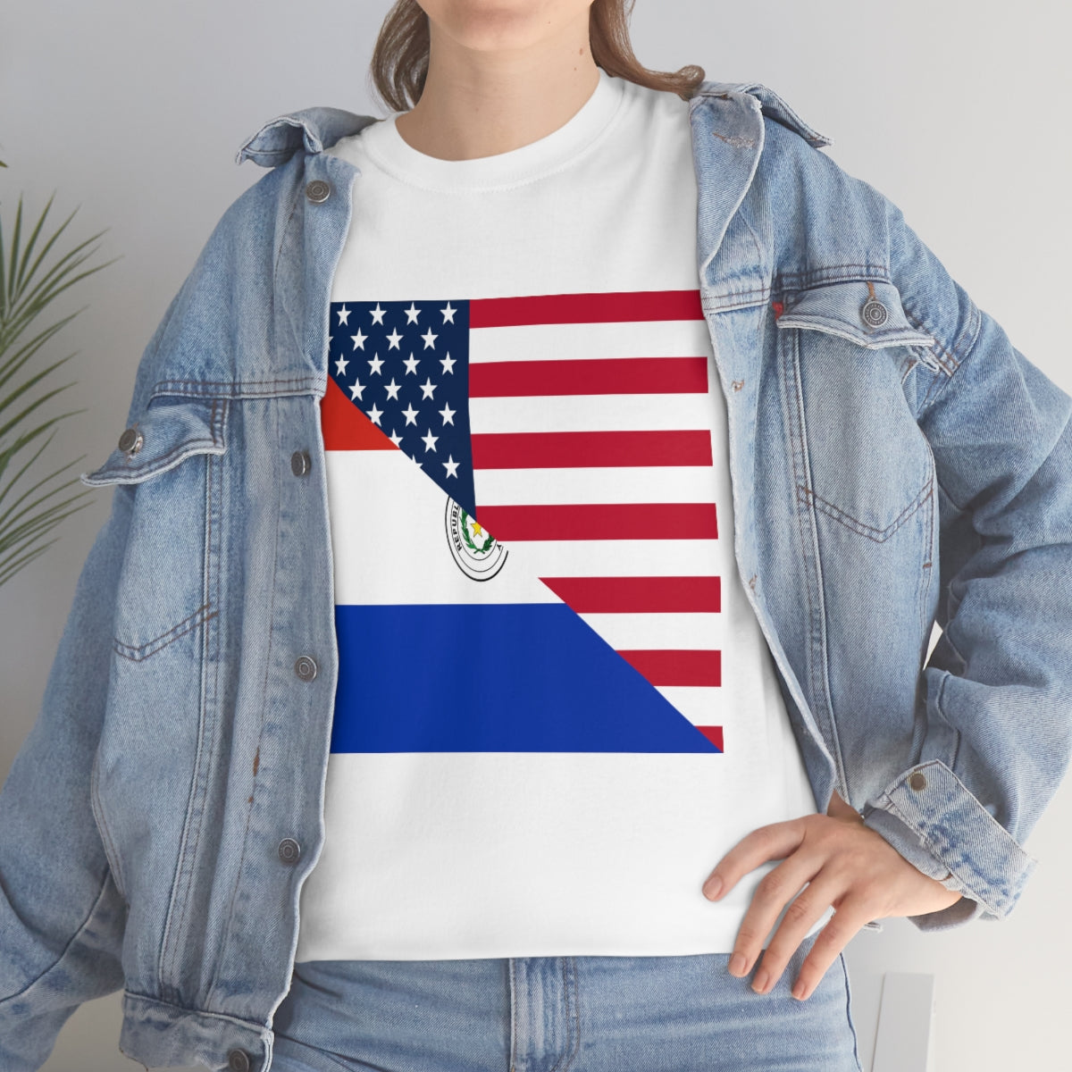 Paraguay American Flag Half Paraguyan USA T-Shirt | Unisex Tee Shirt