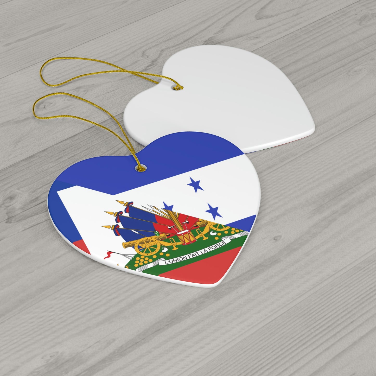 Haitian Honduran Flag Ceramic Ornaments | Haiti Honduras Christmas Tree