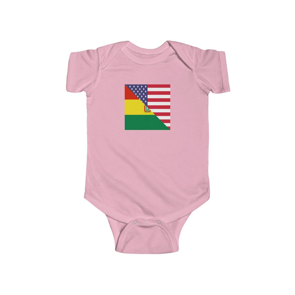 Bolivian American Flag Baby Bodysuit | Bolivia USA Newborn Boy Girl