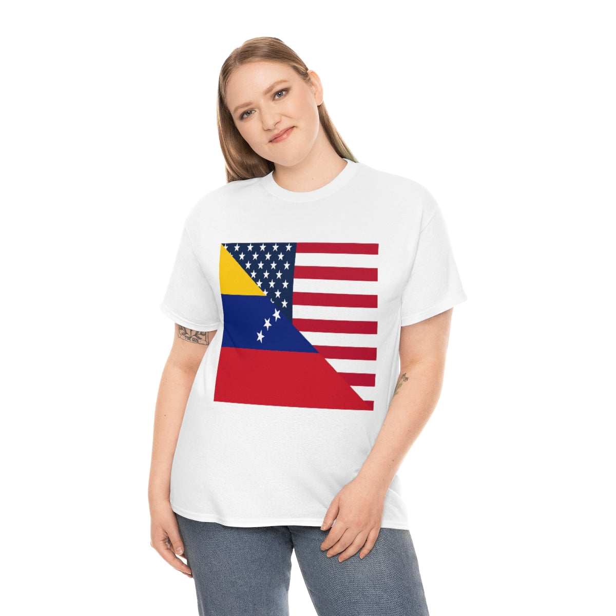 Venezuela American Flag Half Venezuelan USA T-Shirt | Unisex Tee Shirt