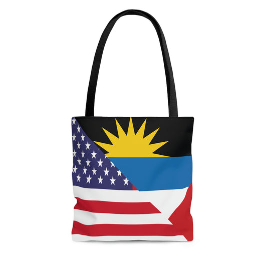 Antigua and Barbuda American Flag Antiguan USA Tote Bag | Shoulder Bag