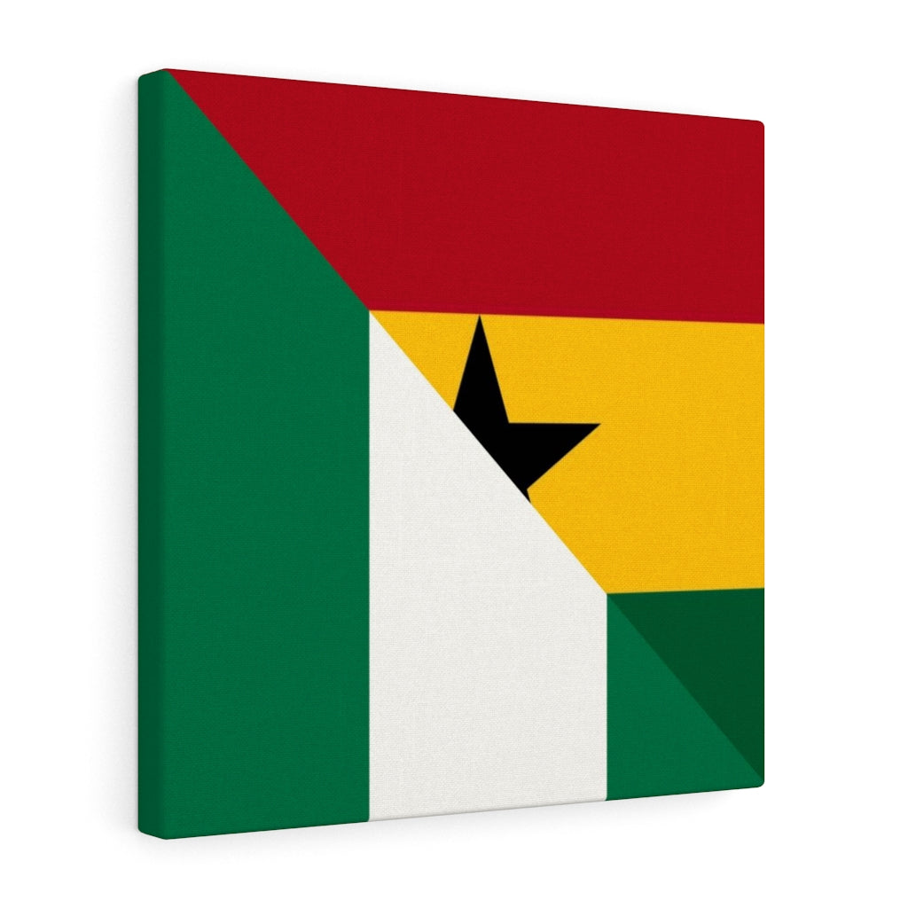 Nigerian Ghanaian Flag Canvas Gallery Wraps | Nigeria Ghana Naija