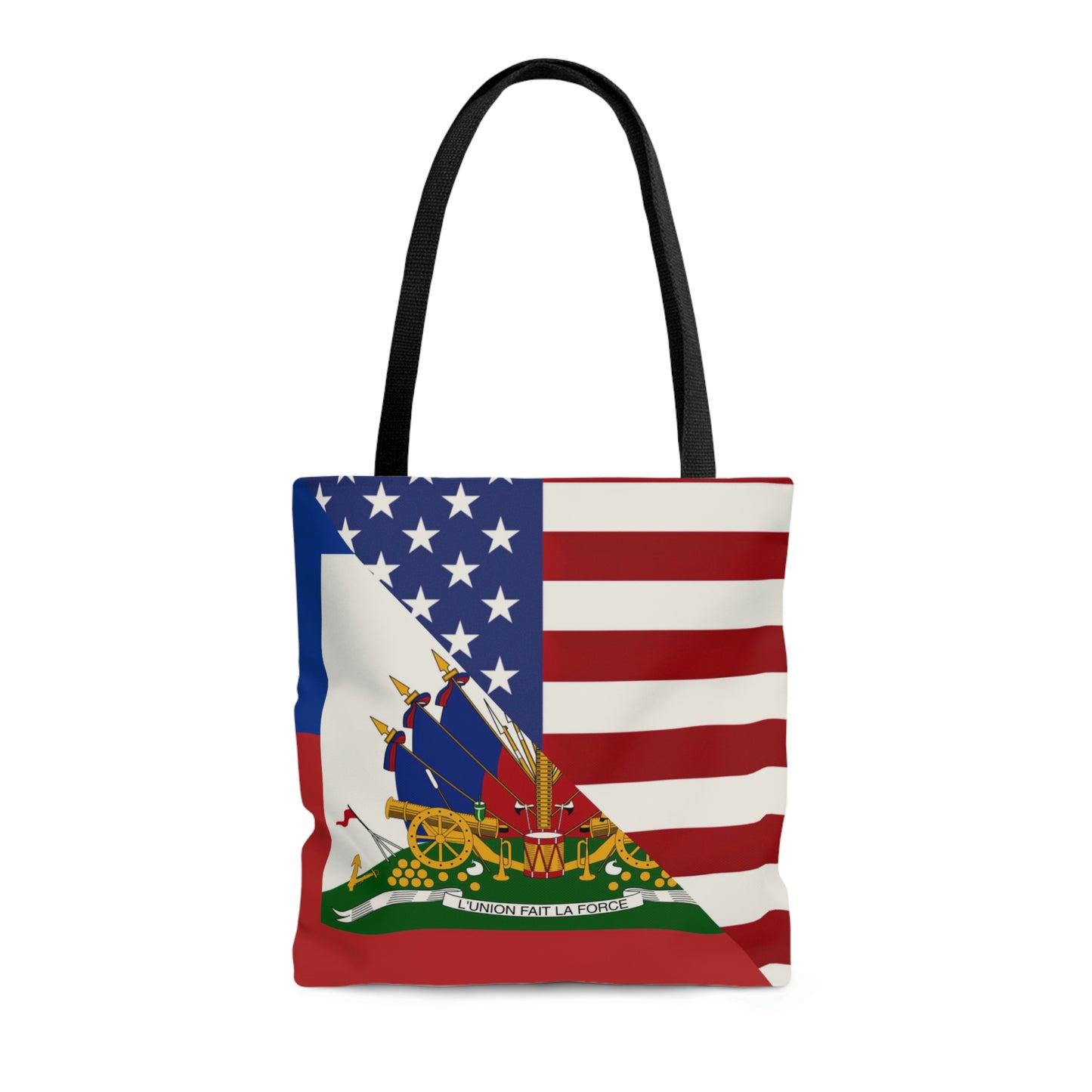 Haiti America Flag | Half Haitian American Flag Ayiti Tote Bag | Shoulder Bag