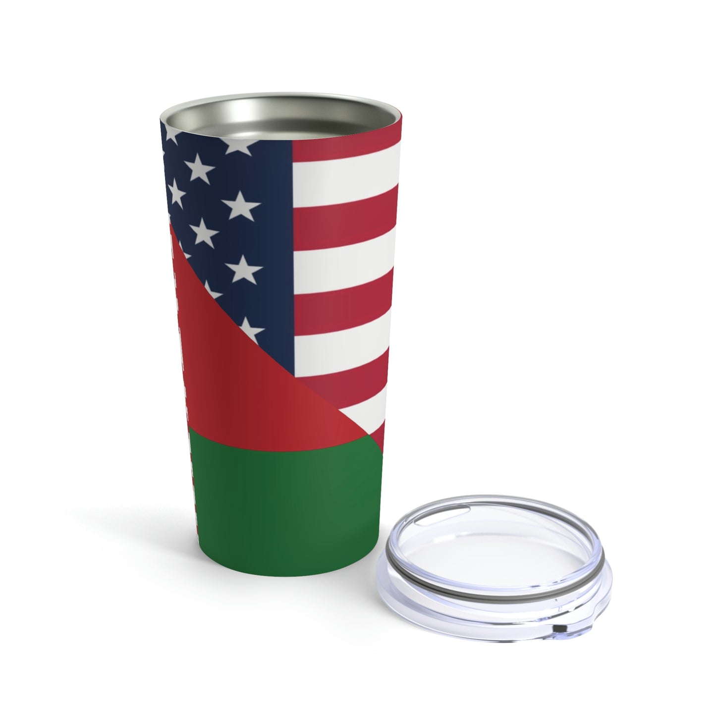 Belarus American Flag Half USA Tumbler 20oz