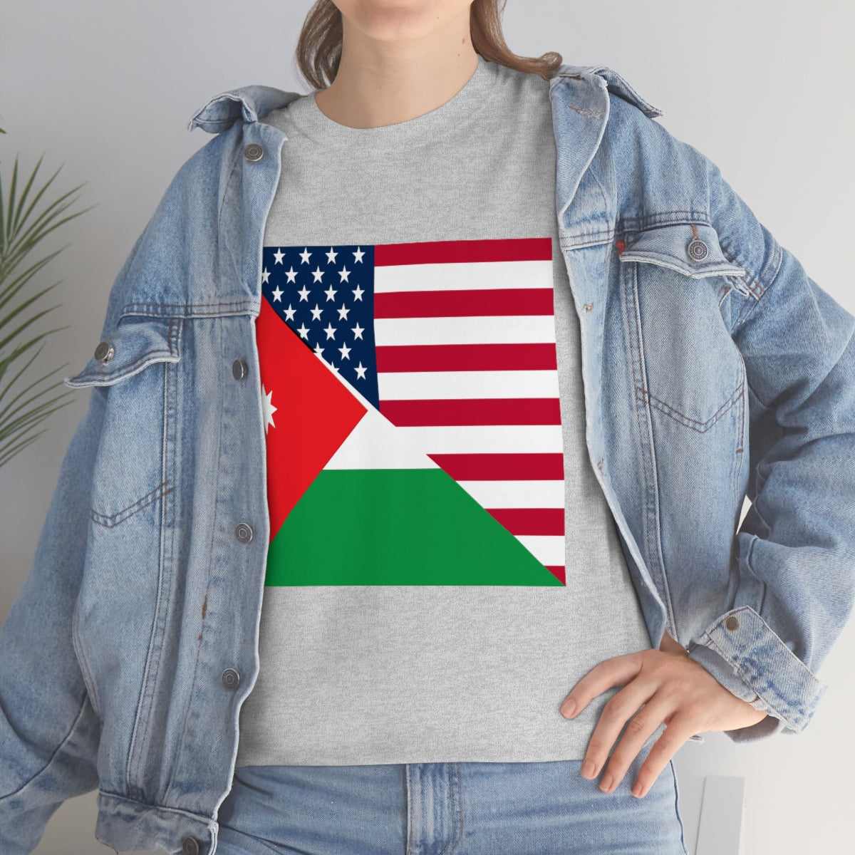 Jordan American Flag Half Jordanian USA T-Shirt | Unisex Tee Shirt