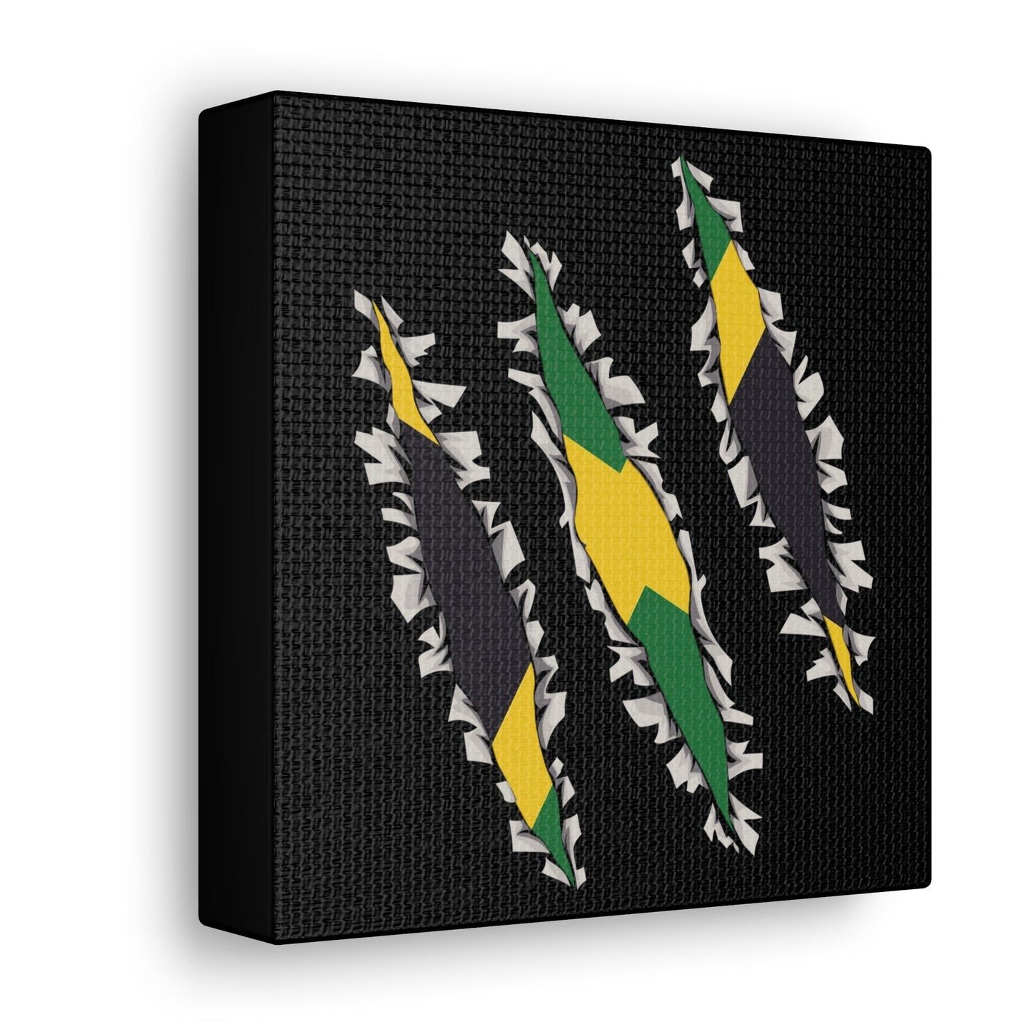 Slashed Jamaican Flag | Jamaica Woman Canvas Gallery Wraps | Wall Art