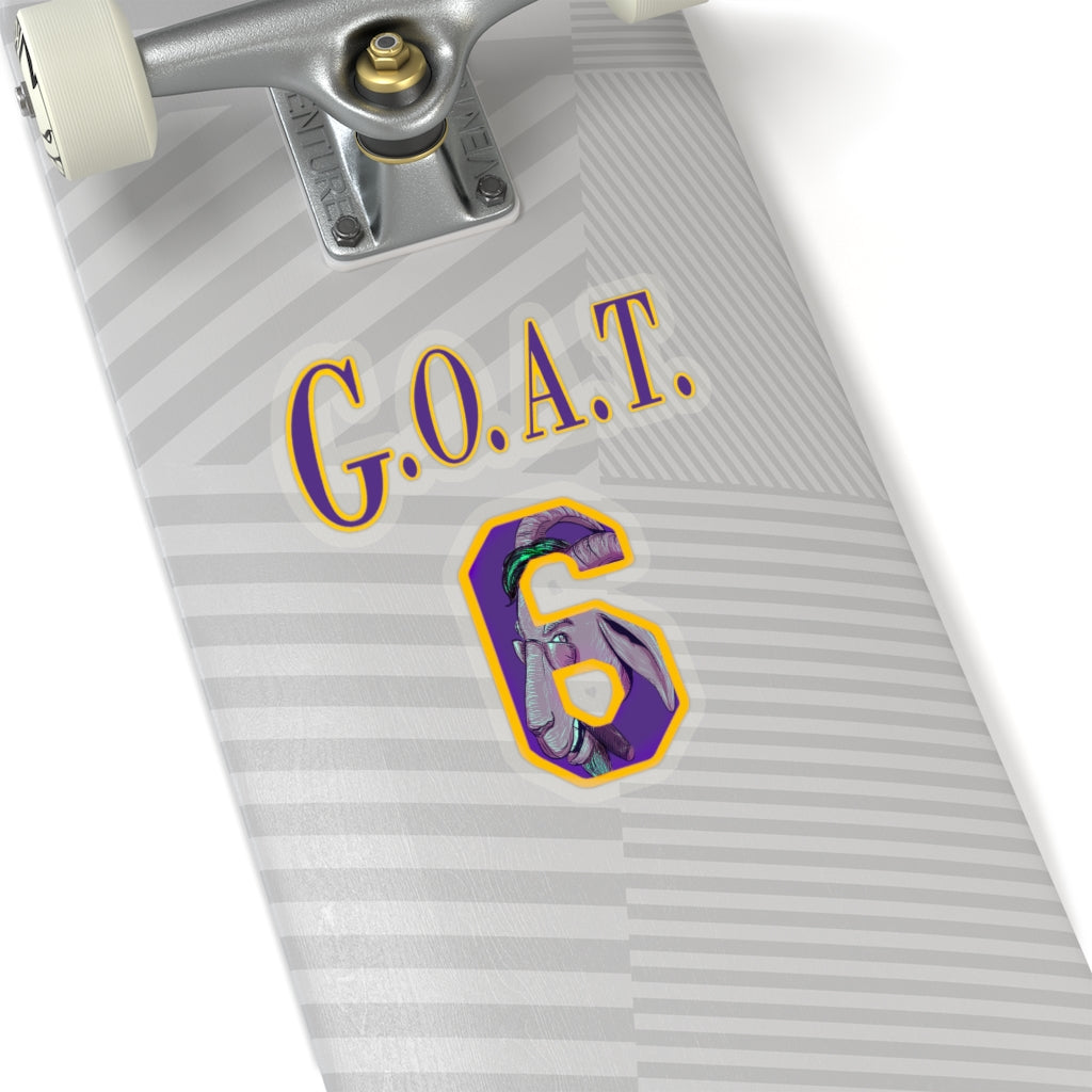 The G.O.A.T. 6 Sticker | Los Angeles Basketball Championship Accessory