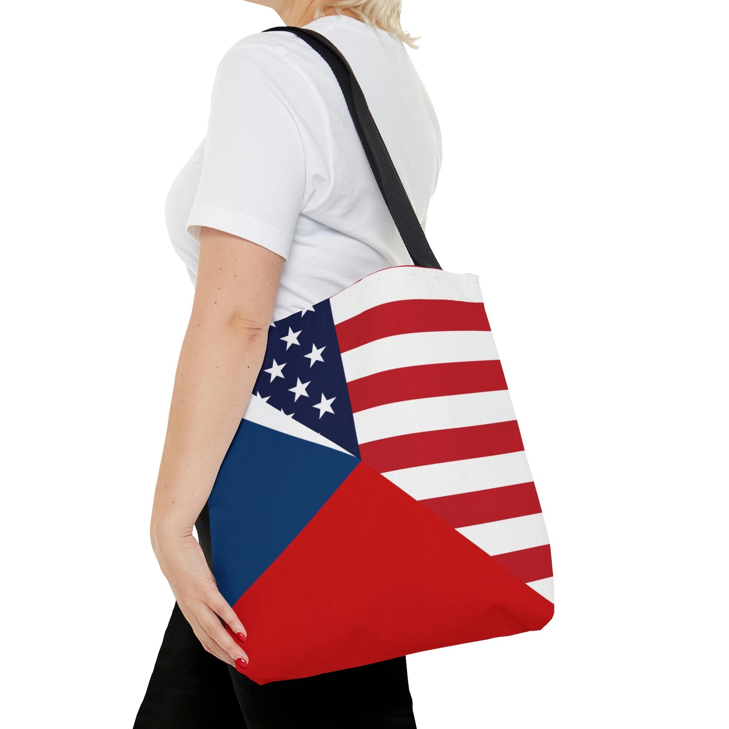 Czech Republic American Flag Czechia USA  Tote Bag | Shoulder Bag