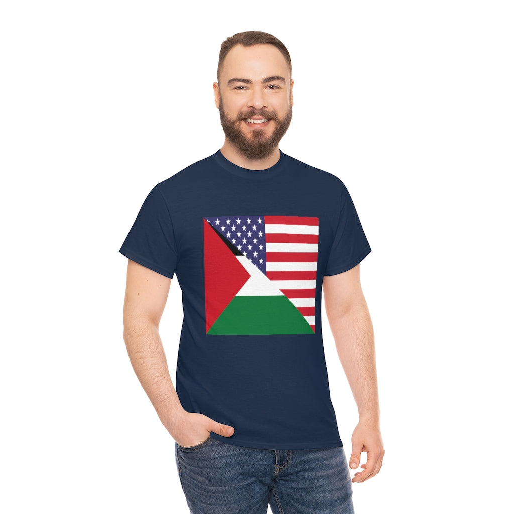 Palestinian American Flag T-Shirt | Unisex Palestine Men Women Tee