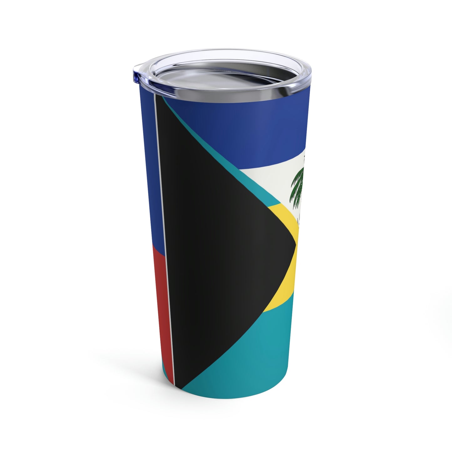 Haiti Bahamas Flag | Half Haitian Bahamian Flag Tumbler 20oz