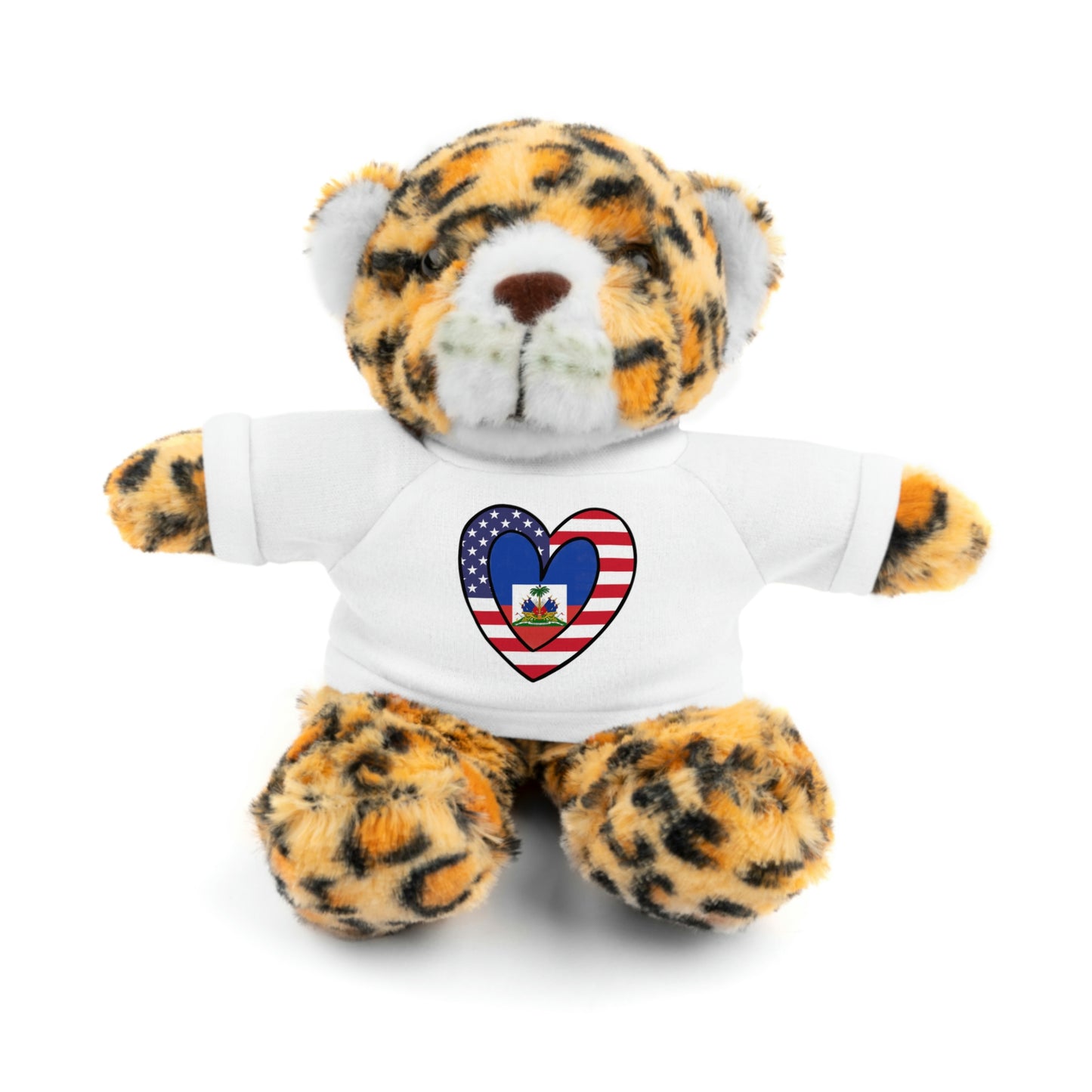 Haitian American Valentines Day Gift Stuffed Animal | Haiti USA Flag Toy