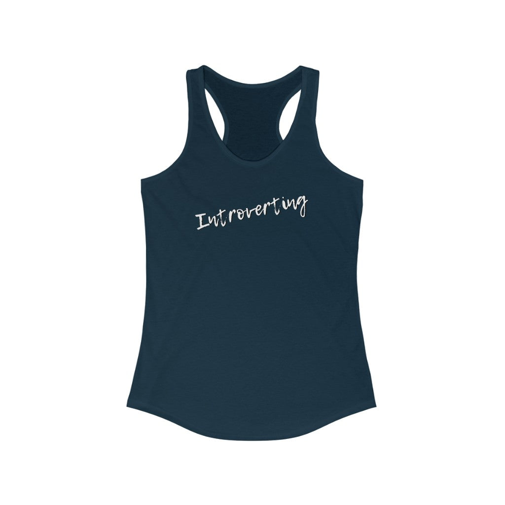 Women's Introverting Racerback Tank Top |  Introvert Antisocial Shirt