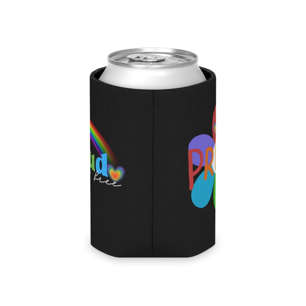 Pride Rainbow Flower Can Cooler | LGBTQ Proud to Be Free