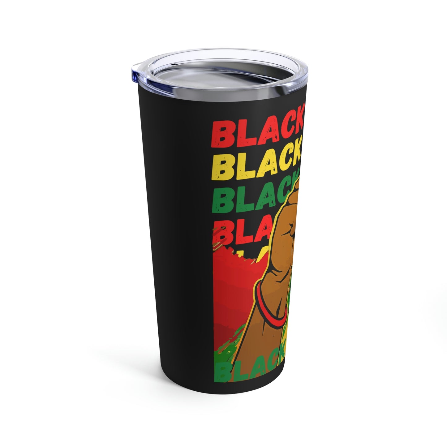 Black History Month Power Fist Black Excellence Tumbler 20oz