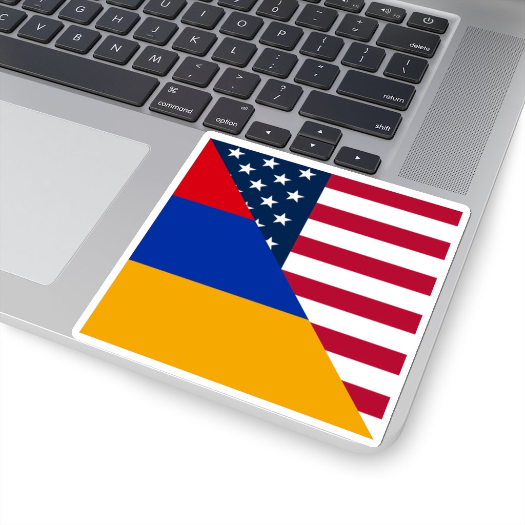 Armenian American Flag Sticker | Armenia USA