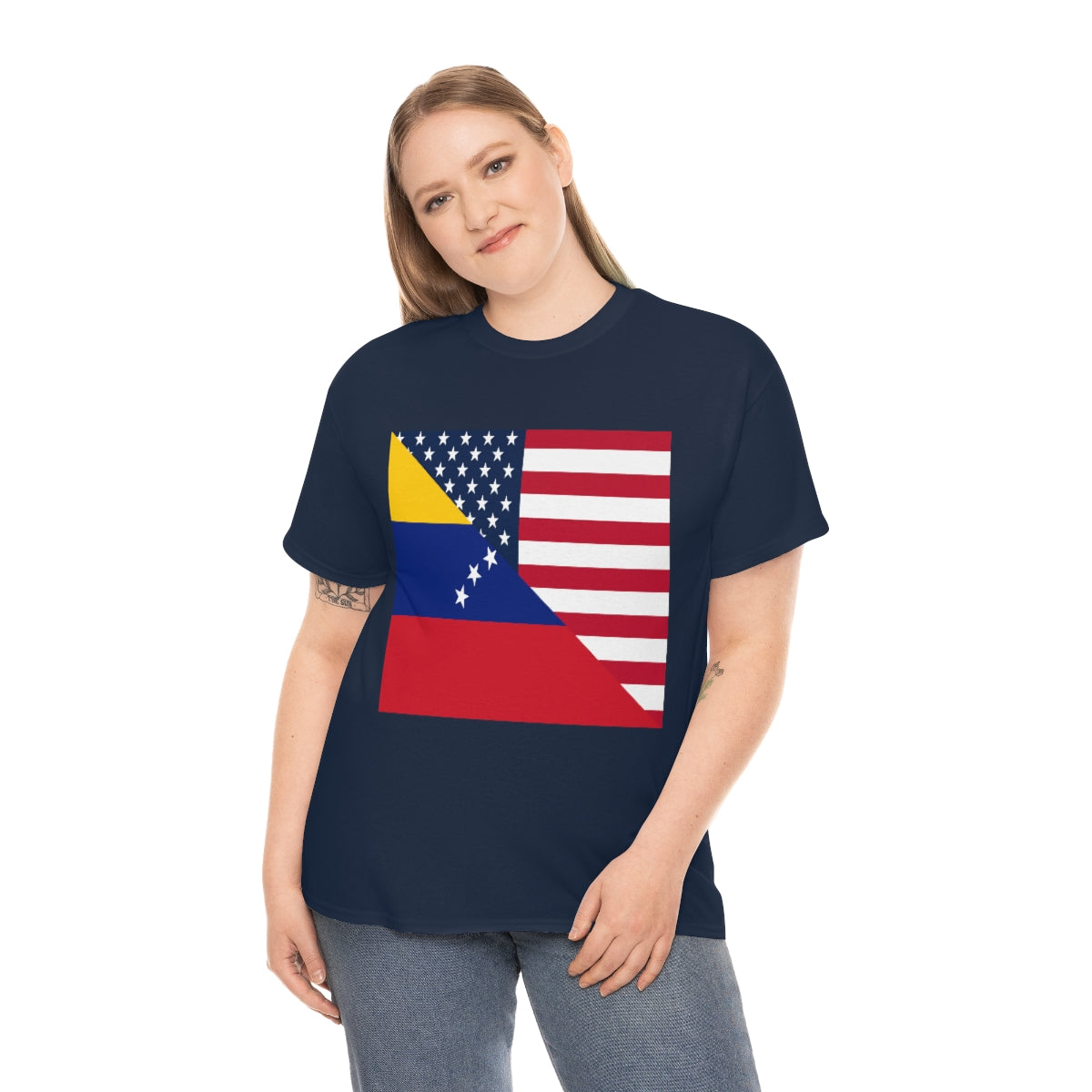 Venezuela American Flag Half Venezuelan USA T-Shirt | Unisex Tee Shirt