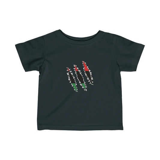 Infant Pan African Flag Claw Mark Toddler Tee Shirt