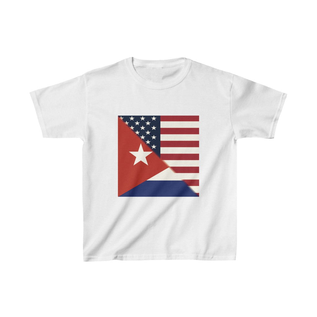 Kids Cuba America Flag | USA Cuban Flag T-Shirt | Unisex Tee Shirt