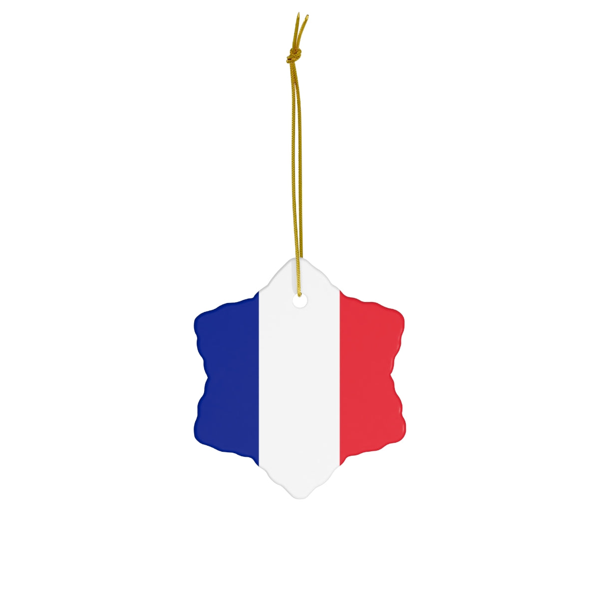 France Flag Ceramic Ornaments | French Christmas Tree