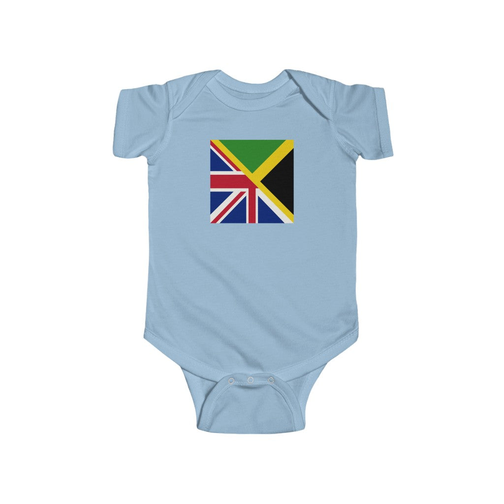 English Jamaican Flag Baby Bodysuit | Jamaica England Flag Boy Girl