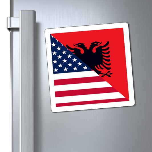 Albanian American Flag Albania USA Magnet