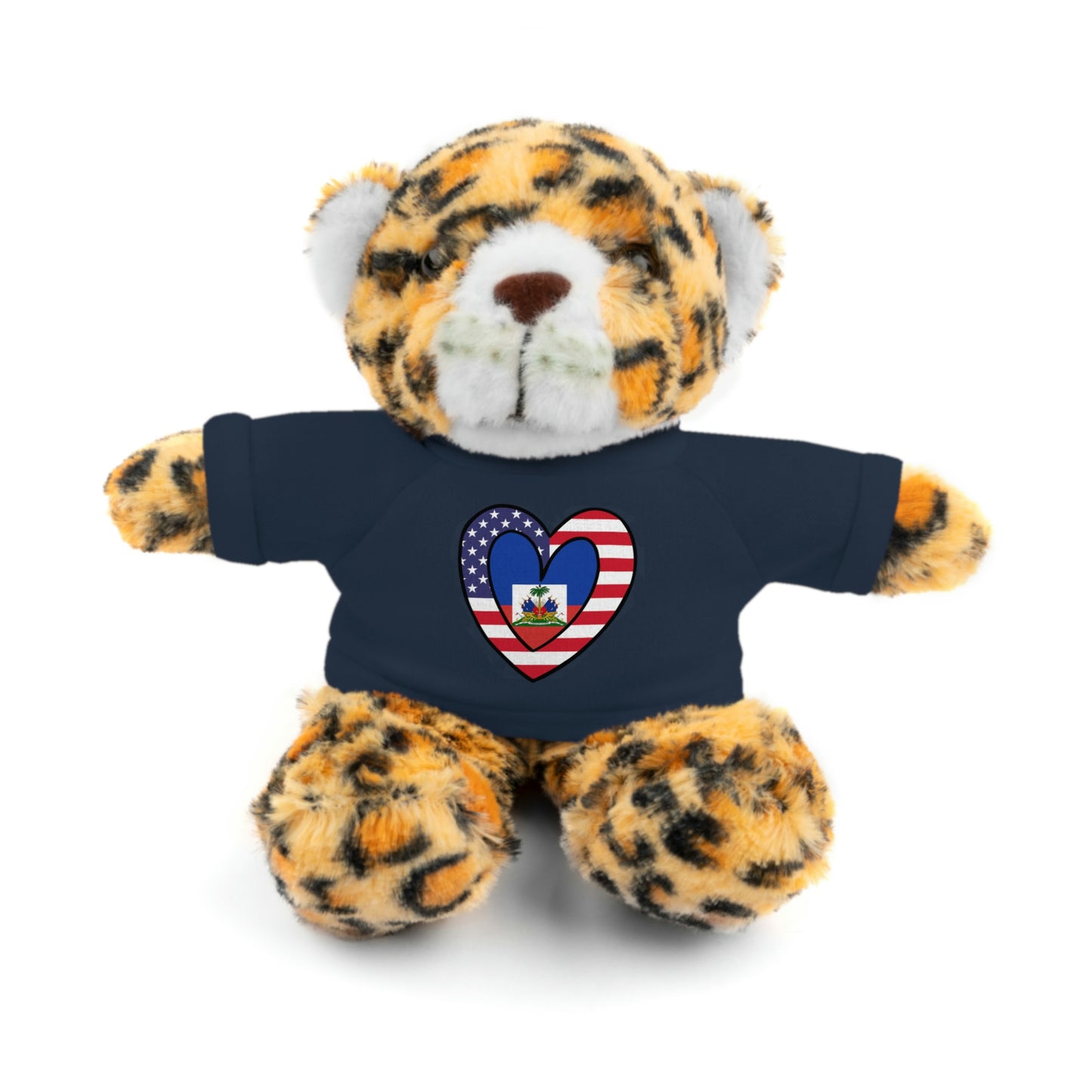 Haitian American Valentines Day Gift Stuffed Animal | Haiti USA Flag Toy