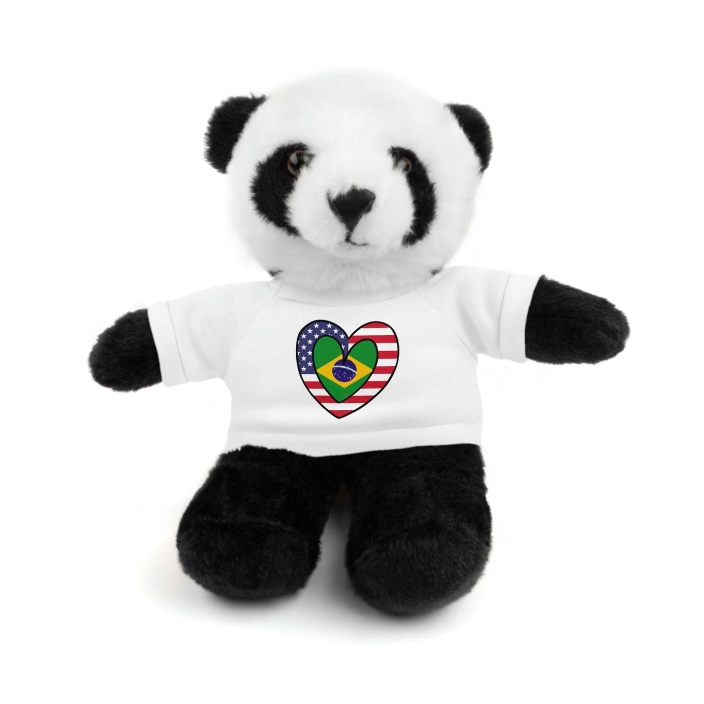 Brazilian American Valentines Day Gift Stuffed Animal |  Brazil USA Flag Toy