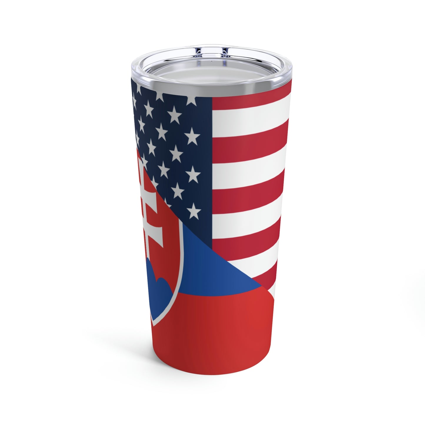 Slovakia American Flag Half Slovakian USA Tumbler 20oz