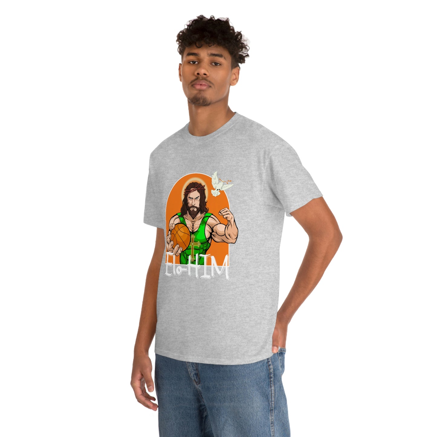 EloHIM I am Him Jesus Playing Basketball Tee Shirt | Ball is Christ T-Shirt