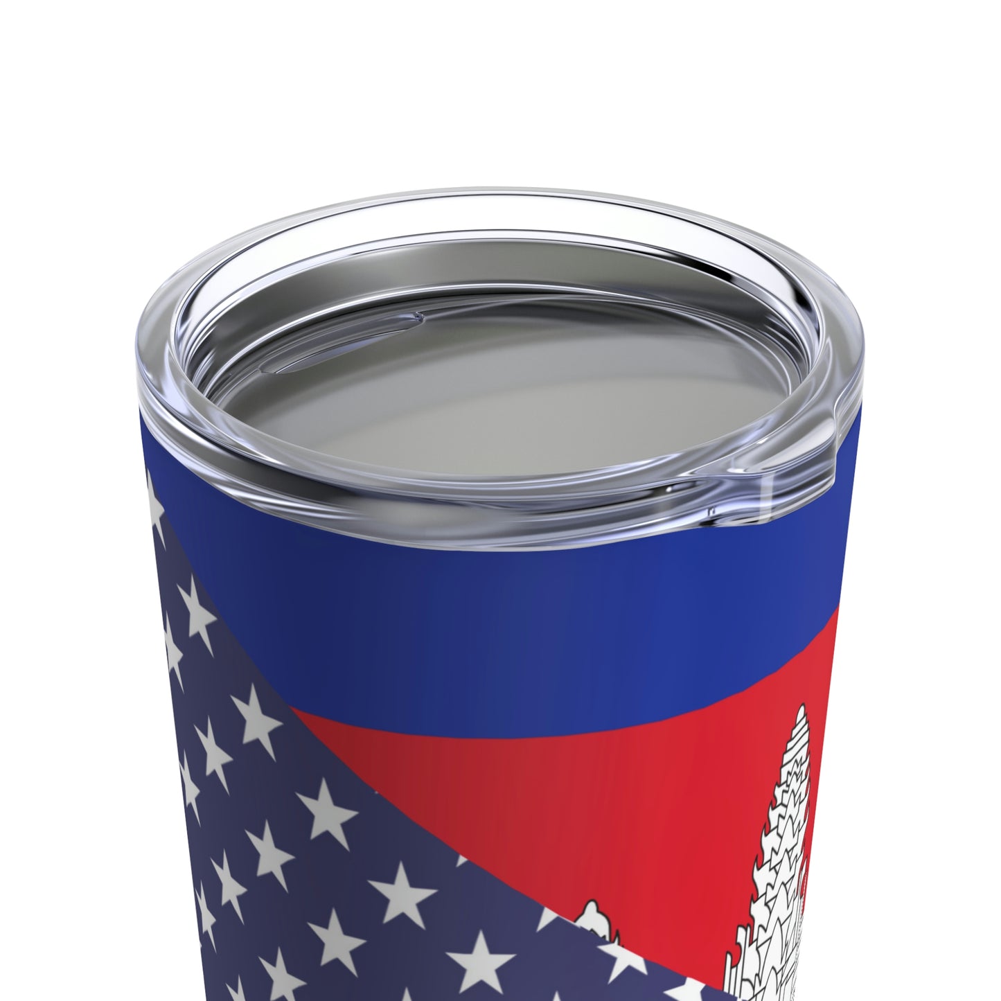 Cambodian American Flag Half Cambodia USA Tumbler 20oz Beverage Container