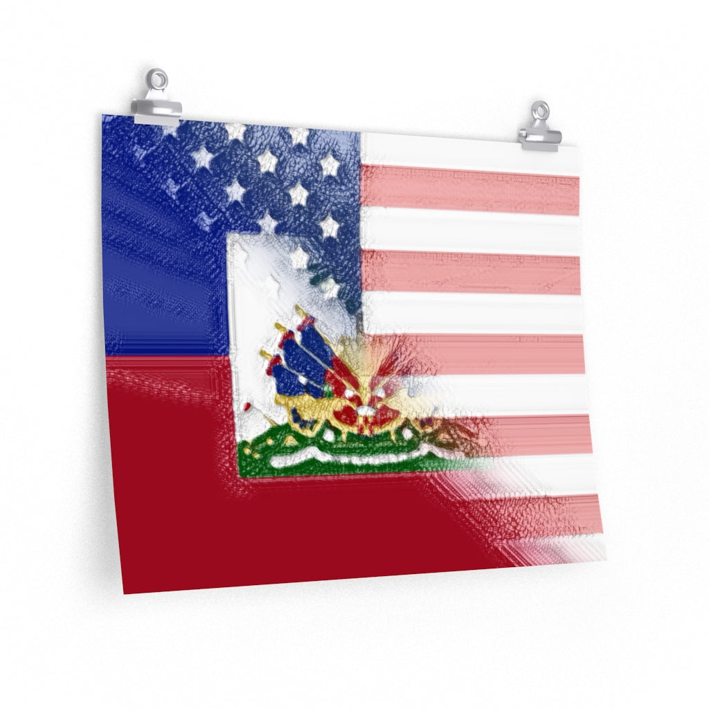 Half Haiti America Premium Matte horizontal posters