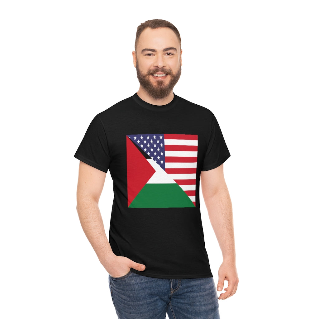 Palestinian American Flag T-Shirt | Unisex Palestine Men Women Tee