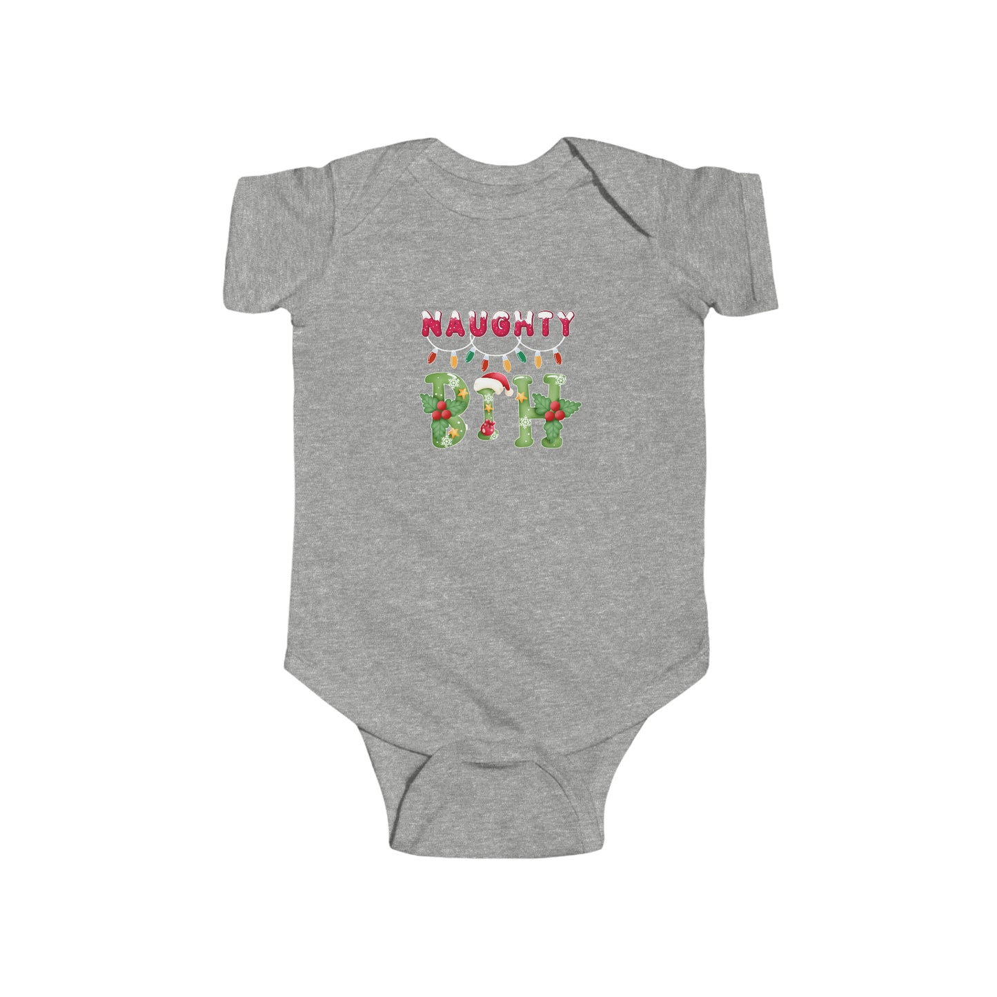 Naughty Bih Christmas Gift Baby Bodysuit | Newborn Boy Girl