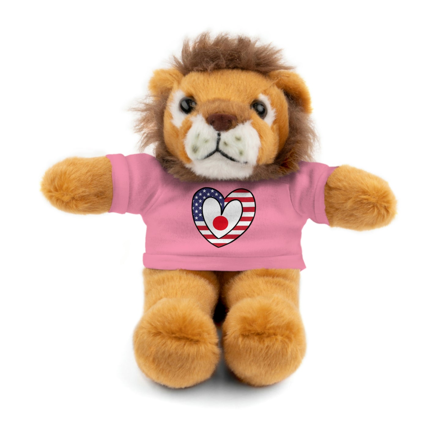 Japanese American Valentines Day Gift Stuffed Animal | Japan USA Flag Toy